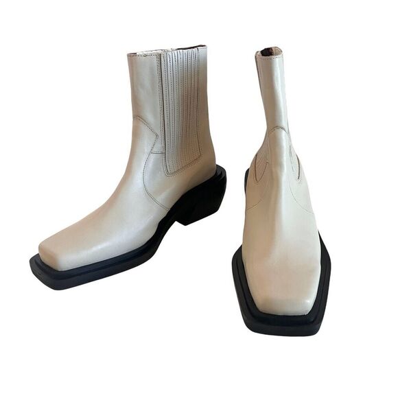 New Without Box Alohas Ranch Leather Boots in Cream size EU 36 US 6 - Picture 2 of 8